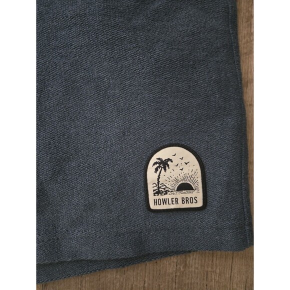 HOWLER BROTHERS "Heed The Call" Gray Cotton Shorts With Drawstring Size 31 / 7" - Picture 4 of 7